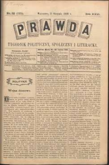 Prawda : tygodnik polityczny, społeczny i literacki, 1906, R. 26, nr 32