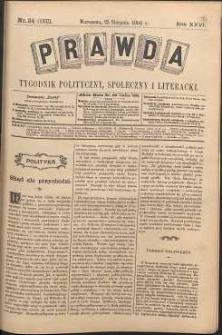 Prawda : tygodnik polityczny, społeczny i literacki, 1906, R. 26, nr 34
