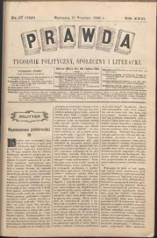 Prawda : tygodnik polityczny, społeczny i literacki, 1906, R. 26, nr 37