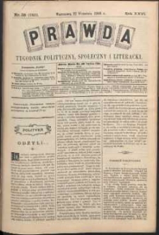 Prawda : tygodnik polityczny, społeczny i literacki, 1906, R. 26, nr 38