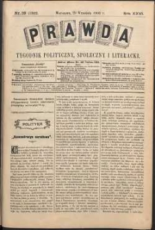 Prawda : tygodnik polityczny, społeczny i literacki, 1906, R. 26, nr 39