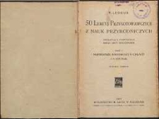 50 lekcyj przygotowawczych z nauk przyrodniczych. Cz. 1. Najprostsze wiadomości o ciałach