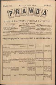 Prawda : tygodnik polityczny, społeczny i literacki, 1906, R. 26, nr 50