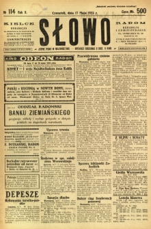 Słowo, 1923, R. 2, nr 114