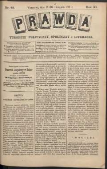 Prawda : tygodnik polityczny, społeczny i literacki, 1891, R. 11, nr 48