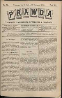 Prawda : tygodnik polityczny, społeczny i literacki, 1891, R. 11, nr 50