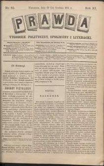 Prawda : tygodnik polityczny, społeczny i literacki, 1891, R. 11, nr 52