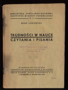 Trudności w nauce czytania i pisania