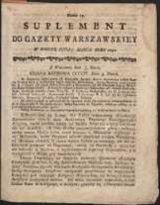 Gazeta Warszawska, 1791, nr 19, suplement
