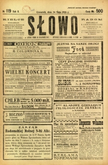 Słowo, 1923, R. 2, nr 119