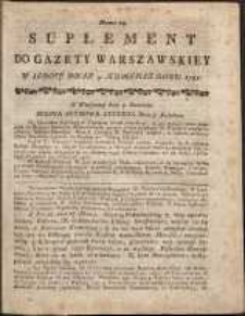 Gazeta Warszawska, 1791, nr 29, suplement