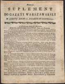 Gazeta Warszawska, 1791, nr 31, suplement