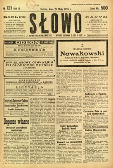 Słowo, 1923, R. 2, nr 121