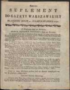 Gazeta Warszawska, 1791, nr 32, suplement
