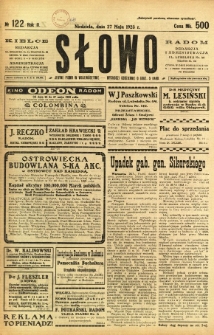 Słowo, 1923, R. 2, nr 122