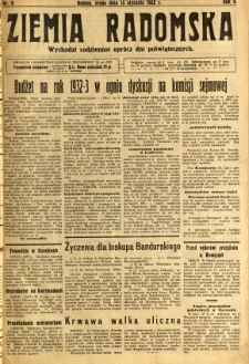 Ziemia Radomska, 1932, R. 5, nr 9