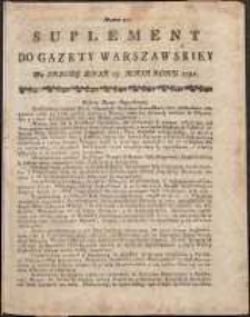 Gazeta Warszawska, 1791, nr 42, suplement