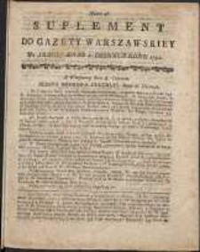 Gazeta Warszawska, 1791, nr 46, suplement