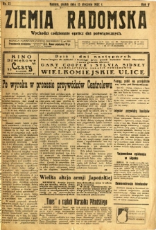 Ziemia Radomska, 1932, R. 5, nr 11