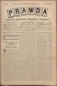Prawda : tygodnik polityczny, społeczny i literacki, 1894, R. 14, nr 10