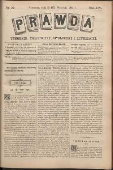 Prawda : tygodnik polityczny, społeczny i literacki, 1894, R. 14, nr 39