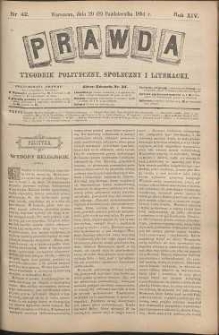 Prawda : tygodnik polityczny, społeczny i literacki, 1894, R. 14, nr 42