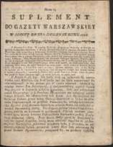 Gazeta Warszawska, 1791, nr 63, suplement