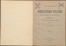 Królestwo polskie pod względem statystycznym Cz. 1 : Ludność, rolnictwo, górnictwo i finanse