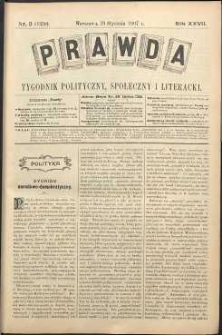 Prawda : tygodnik polityczny, społeczny i literacki, 1907, R. 27, nr 3
