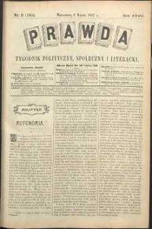 Prawda : tygodnik polityczny, społeczny i literacki, 1907, R. 27, nr 9