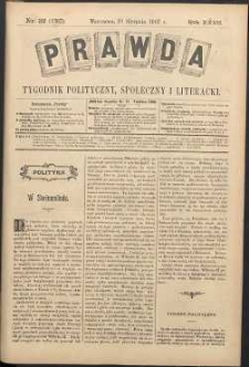 Prawda : tygodnik polityczny, społeczny i literacki, 1907, R. 27, nr 32