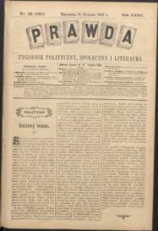 Prawda : tygodnik polityczny, społeczny i literacki, 1907, R. 27, nr 35