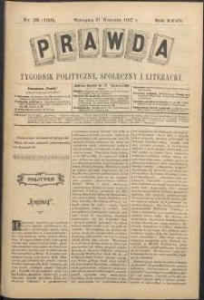 Prawda : tygodnik polityczny, społeczny i literacki, 1907, R. 27, nr 38
