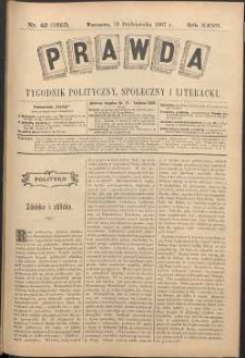 Prawda : tygodnik polityczny, społeczny i literacki, 1907, R. 27, nr 42