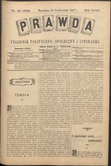Prawda : tygodnik polityczny, społeczny i literacki, 1907, R. 27, nr 43