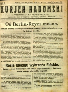 Kurier Radomski, 1939, R. 1, nr 24