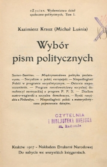 Wybór pism politycznych