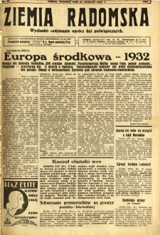 Ziemia Radomska, 1932, R. 5, nr 25