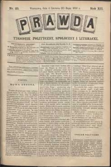 Prawda : tygodnik polityczny, społeczny i literacki, 1892, R. 12, nr 23