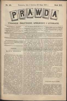 Prawda : tygodnik polityczny, społeczny i literacki, 1892, R. 12, nr 23