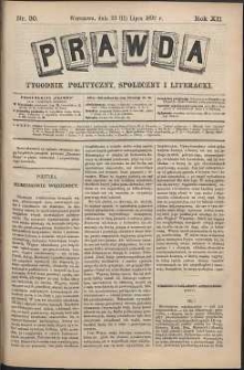 Prawda : tygodnik polityczny, społeczny i literacki, 1892, R. 12, nr 30