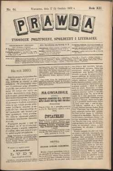 Prawda : tygodnik polityczny, społeczny i literacki, 1892, R. 12, nr 51