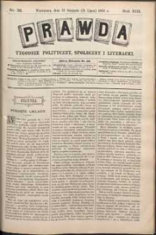 Prawda : tygodnik polityczny, społeczny i literacki, 1893, R. 13, nr 32