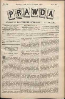 Prawda : tygodnik polityczny, społeczny i literacki, 1893, R. 13, nr 38