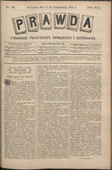 Prawda : tygodnik polityczny, społeczny i literacki, 1893, R. 13, nr 42