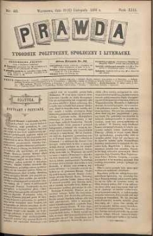 Prawda : tygodnik polityczny, społeczny i literacki, 1893, R. 13, nr 46