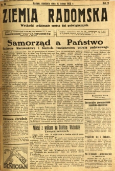 Ziemia Radomska, 1932, R. 5, nr 36