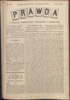 Prawda : tygodnik polityczny, społeczny i literacki, 1893, R. 13, nr 49