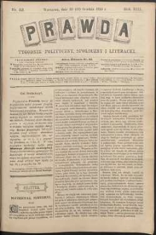 Prawda : tygodnik polityczny, społeczny i literacki, 1893, R. 13, nr 52