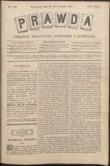 Prawda : tygodnik polityczny, społeczny i literacki, 1893, R. 13, nr 52